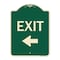 Signmission Parking Lot Exit Left Arrow Heavy-Gauge Aluminum Architectural Sign, 18" L, 24" H, G-1824-23422 A-DES-G-1824-23422 - alternate 1